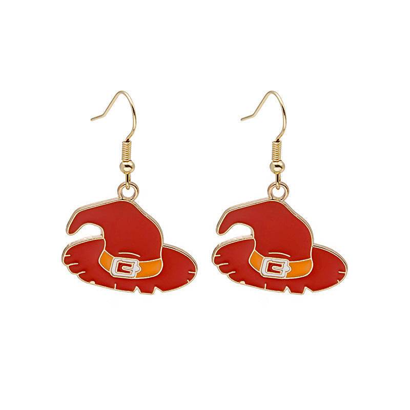 Halloween Earrings Cute Pumpkin Spooky Oil Drip Alloy Earrings Jewelry - ProTrendyz