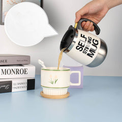 Electric Self Stirring Coffee Mug Cup Stainless Steel Automatic Self Mixing & Spinning Home Office Travel Mixer Milk Whisk Cup - ProTrendyz