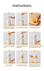 Multifunctional Wireless Electric Juicer Steel Orange Lemon Blender USB Portable Mini Fruit Squeezer Pressure Juicer Kitchen - ProTrendyz