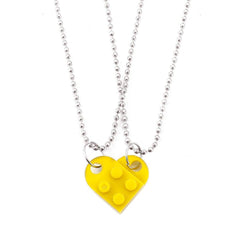 Valentines Day Gift New Jewelry Heart Necklace Love Stitching Acrylic Couple Necklace Valentines Jewelry - ProTrendyz