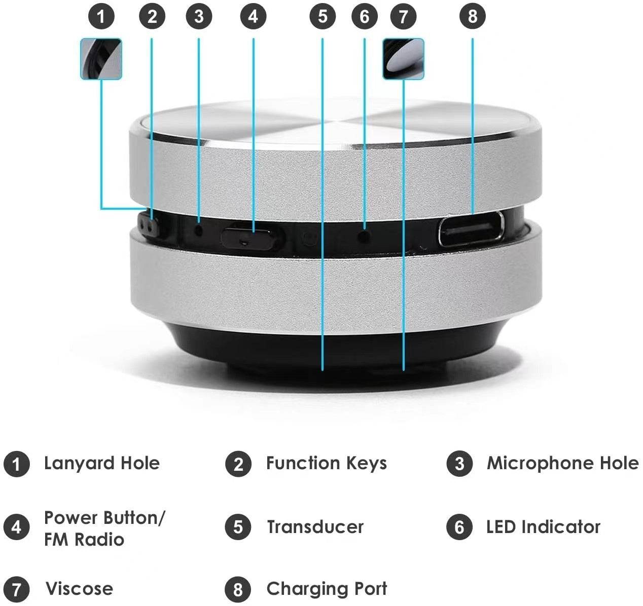 Bone Conduction Wireless Bluetooth Speaker Tws Black Technology Magnetic Portable - ProTrendyz