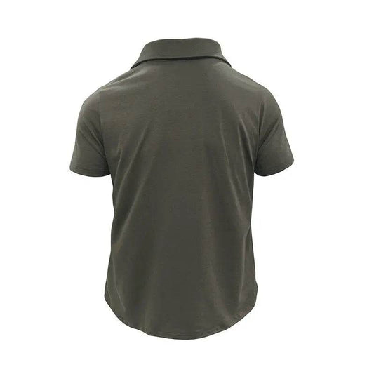 Summer Lapel Button Polo Shirt With Pockets Outdoor Fashion Short Sleeve Tops For Men Clothing - ProTrendyz