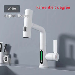 Intelligent Digital Display Faucet Pull-out Basin Faucet Temperature Digital Display Rotation - ProTrendyz