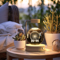 Crystal Ball Cosmic Dinosaur Indoor Night Light USB Power Warm Bedside Light Birthday Gift Night Lamp ProTrendyz