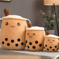 Cute Fruit Drink Plush Stuffed Soft Strawberry Milk Tea Plush Boba Tea Cup Toy Bubble Tea Pillow Cushion Kids Gift US - ProTrendyz