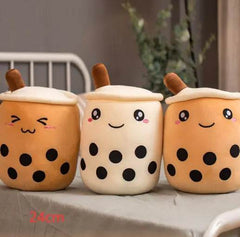 Cute Fruit Drink Plush Stuffed Soft Strawberry Milk Tea Plush Boba Tea Cup Toy Bubble Tea Pillow Cushion Kids Gift US - ProTrendyz