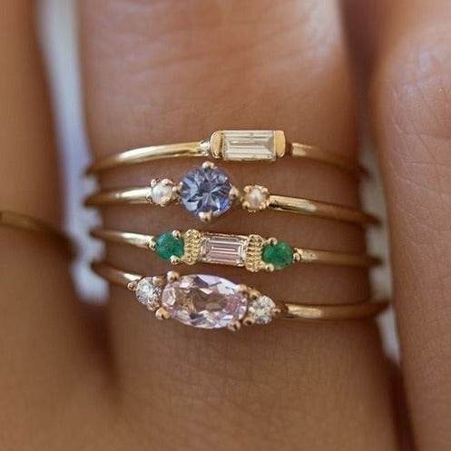 Gold Ring Fashion Ladies Three-piece Set - ProTrendyz