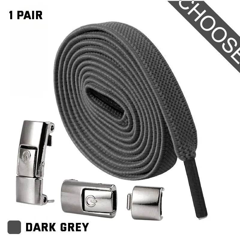 Press Lock Shoelaces Without Ties Elastic Laces Sneaker 8MM Widened Flat No Tie Shoe Laces Kids Shoelace For Shoes - ProTrendyz