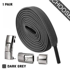 Press Lock Shoelaces Without Ties Elastic Laces Sneaker 8MM Widened Flat No Tie Shoe Laces Kids Shoelace For Shoes - ProTrendyz