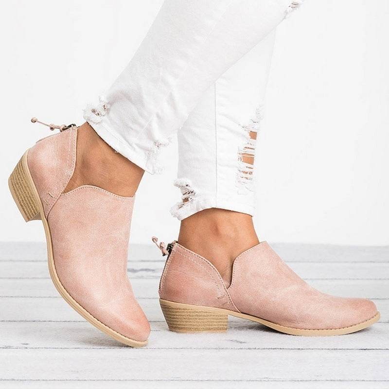 Autumn Women Shoes Retro High Heel Ankle Boots - ProTrendyz