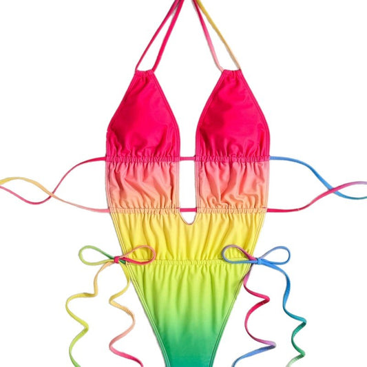 Fashionable One-piece Ruched Bikini