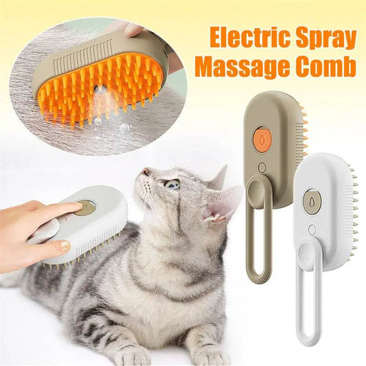 Cat Steam Brush Steamy Dog Brush 3 In 1 Electric Spray Cat Hair Brushes For Massage Pet Grooming Comb Hair Removal Combs Pet Products US - ProTrendyz