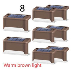 New Upgrade Waterproof LED Solar Fence Lamp Solar Deck Lights Solar Step Light Outdoor For Patio Stairs Garden Pathway Step Yard - ProTrendyz