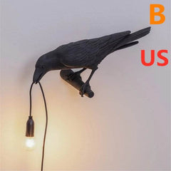 Creative Auspicious Bird Resin Wall Lamp Decoration - ProTrendyz