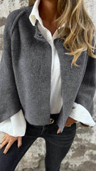 Women's Batwing Sleeve Cardigan Autumn And Winter Loose Short Cashmere Long Sleeve Coat - ProTrendyz