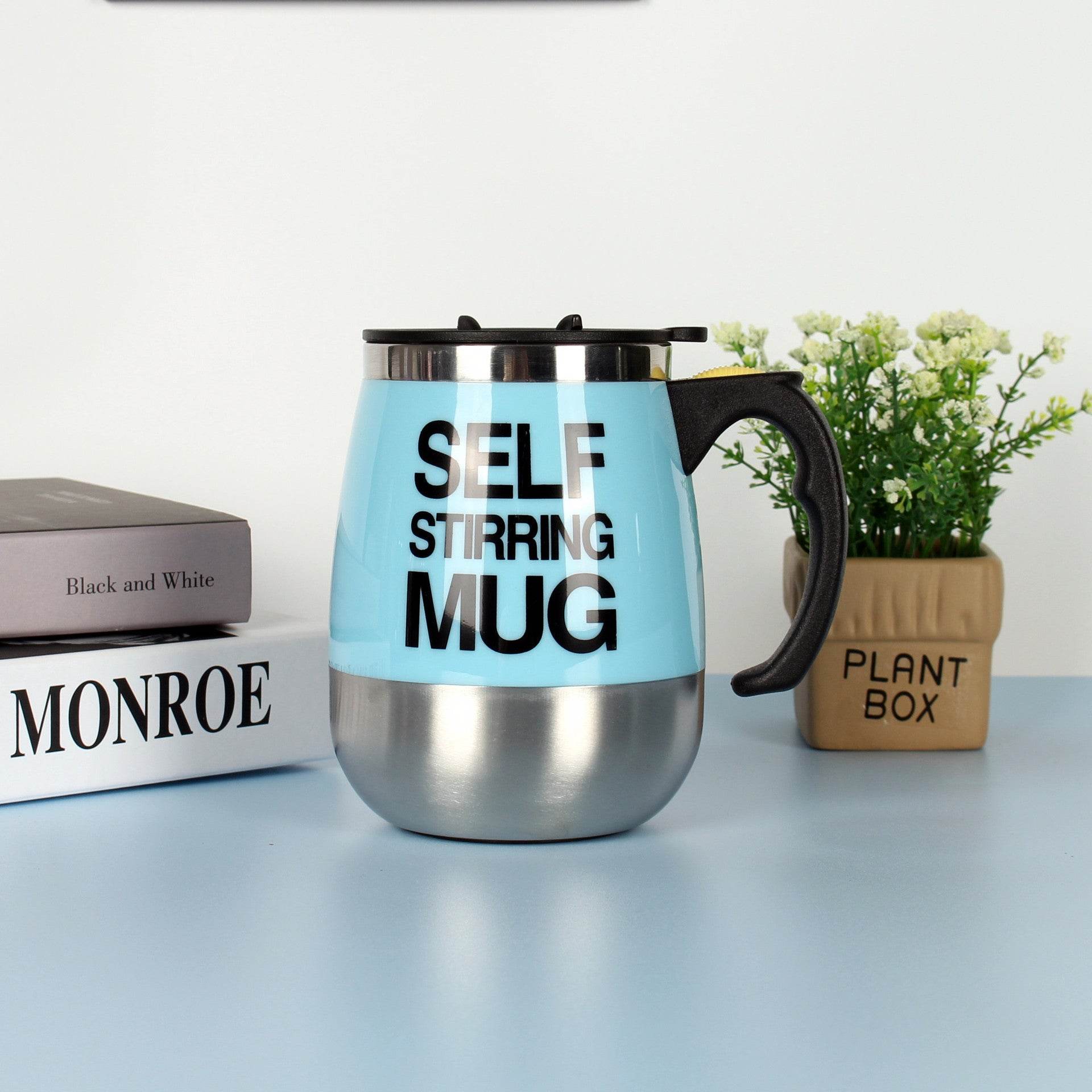 Electric Self Stirring Coffee Mug Cup Stainless Steel Automatic Self Mixing & Spinning Home Office Travel Mixer Milk Whisk Cup - ProTrendyz