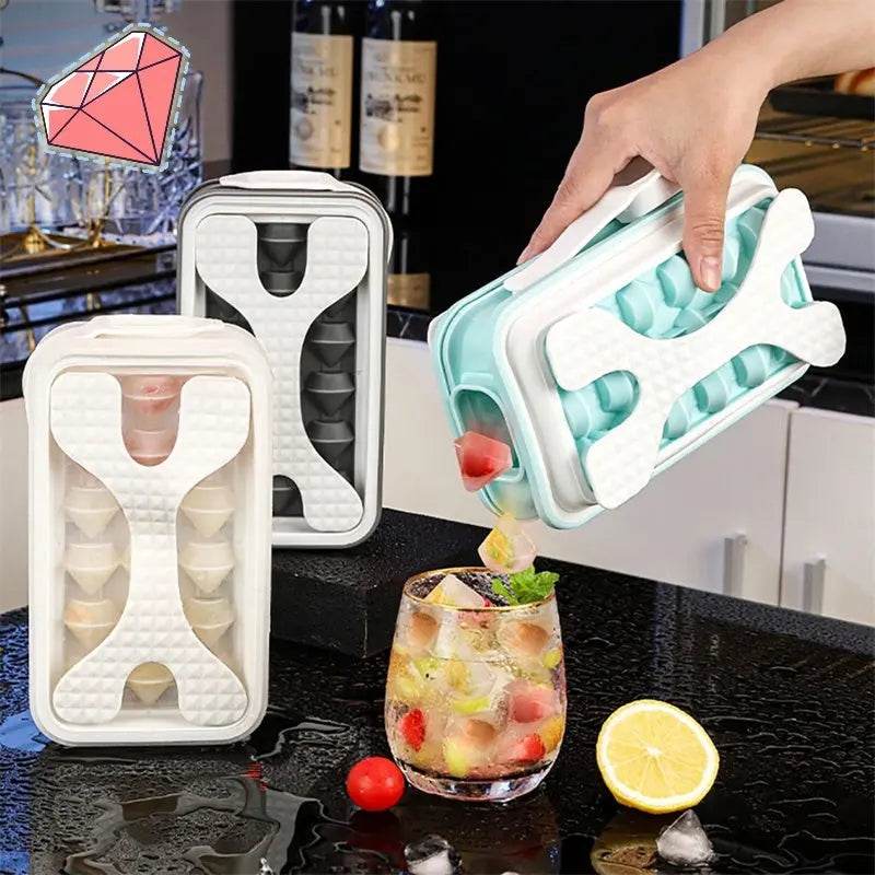 2in1 Portable Silicone Ice Ball Mold Ice Maker Water Bottle Ice Cube Mould Bottle Creative Ice Ball Diamond Curling Summer Kitchen Gadgets - ProTrendyz