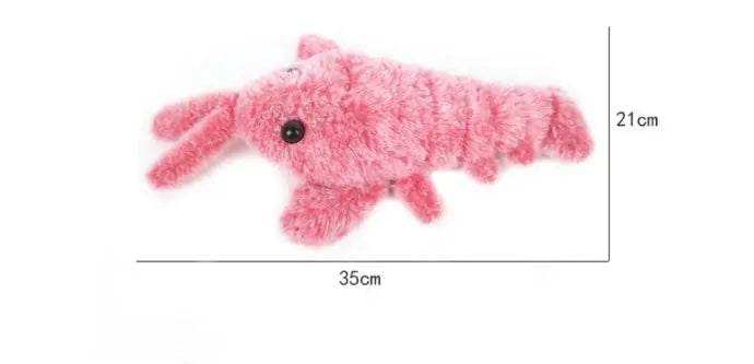 Pet Toys Electric Jumping Shrimp USB Charging Simulation Lobster Funny Cat Plush Pets Toy - ProTrendyz