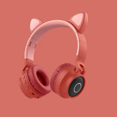 LED Light Cat Ear Headphones Wireless Bluetooth 5.0 Headset Portable Foldable Kids Headphone With Microphone Best Gift - ProTrendyz