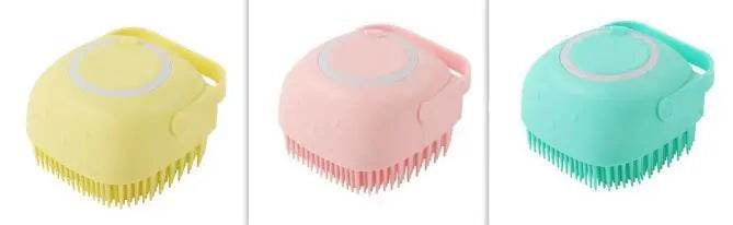 Silicone Dog Bath Massage Gloves Brush Pet Cat Bathroom Cleaning Tool Comb Brush For Dog Can Pour Shampoo Dog Grooming Supplies - ProTrendyz
