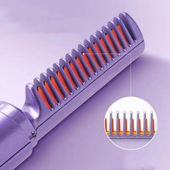 Professional Wireless Hair Straightener Curler Comb Fast Heating Negative Ion Straightening Curling Brush Hair Styling Tools - ProTrendyz