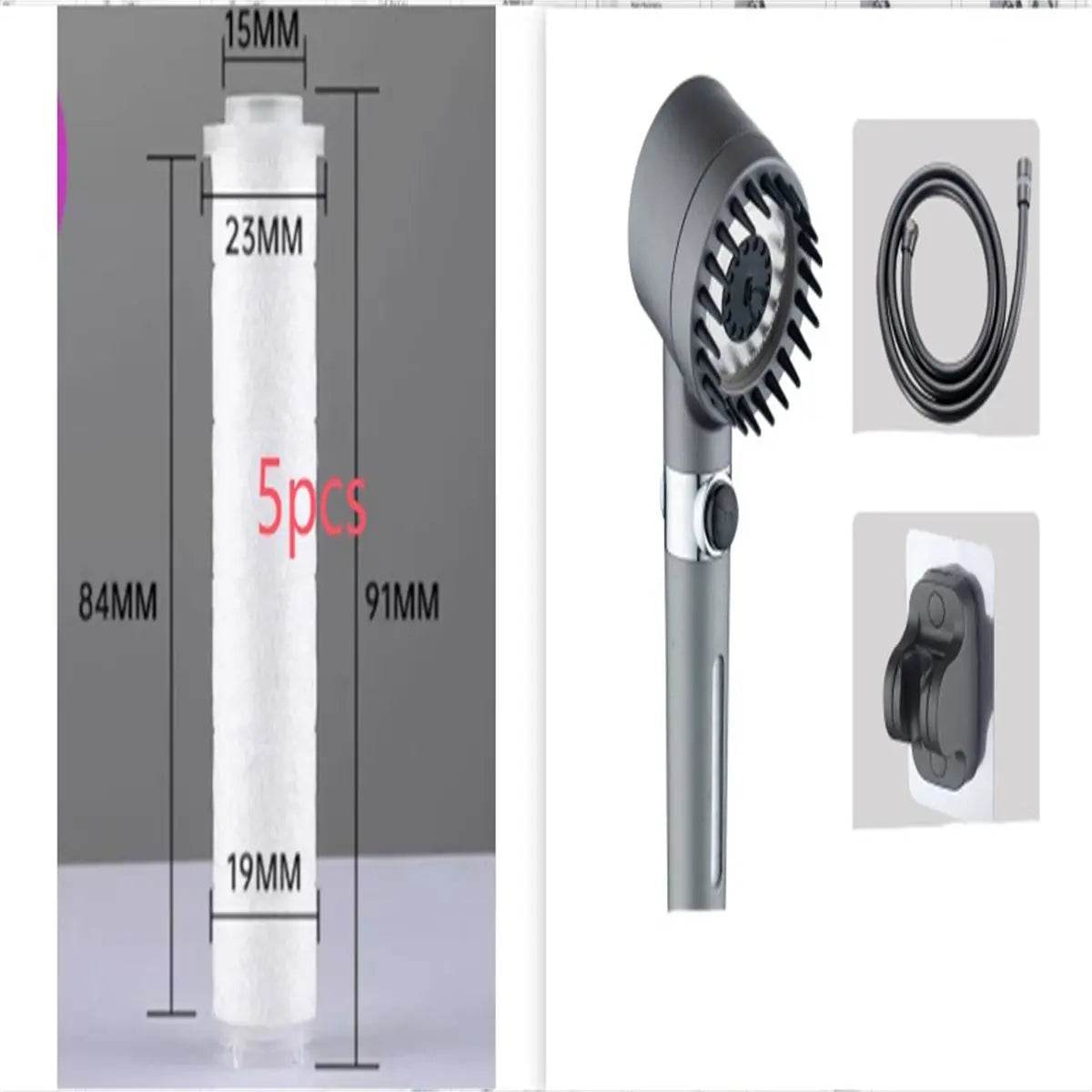 3 Modes Shower Head High Pressure Showerhead Portable Filter Rainfall Faucet Tap Bathroom Bath Home Innovative Accessories US - ProTrendyz