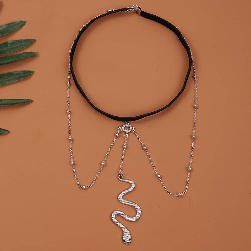 Bohemian Boho Gold Color Metal Beaded Chain Thigh Chain For Women Big Snake Pendants Leg Chain Body Jewelry Beach Style Gift - ProTrendyz
