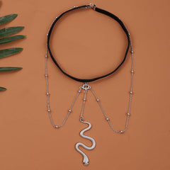 Bohemian Boho Gold Color Metal Beaded Chain Thigh Chain For Women Big Snake Pendants Leg Chain Body Jewelry Beach Style Gift - ProTrendyz
