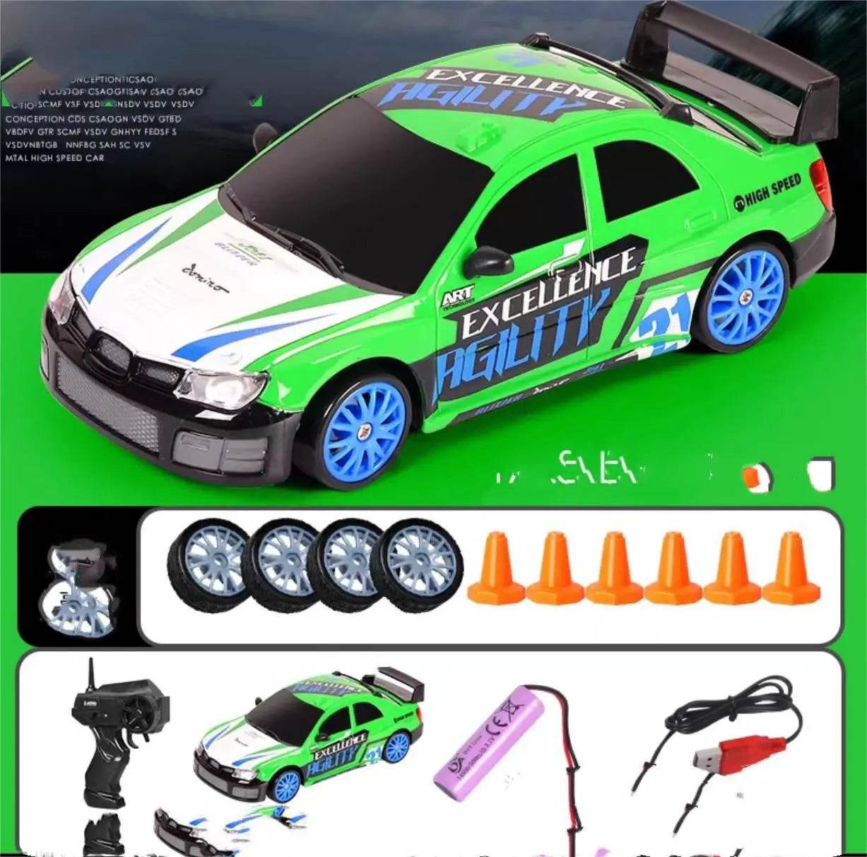 2.4G Drift Rc Car 4WD RC Drift Car Toy Remote Control GTR Model AE86 Vehicle Car RC Racing Car Toy For Children Christmas Gifts - ProTrendyz