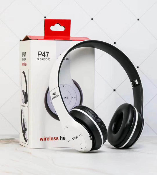 Wireless Headset Foldable Stereo Bass Bluetooth Headphones Kid Girl Helmet Gift,with Mic USB Bluetooth 5.0 Adaptor For TV Gaming - ProTrendyz