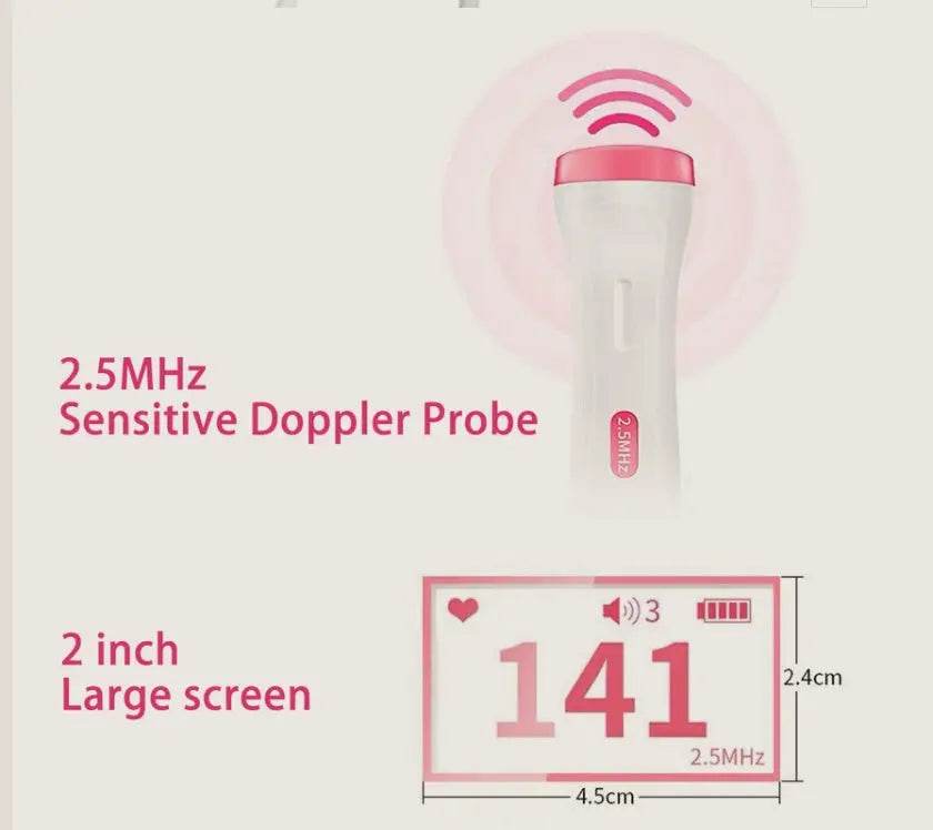 Fetal Heart Rate Monitor Home Pregnancy Baby Fetal Sound Heart Rate Detector US - ProTrendyz