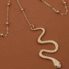 Bohemian Boho Gold Color Metal Beaded Chain Thigh Chain For Women Big Snake Pendants Leg Chain Body Jewelry Beach Style Gift - ProTrendyz
