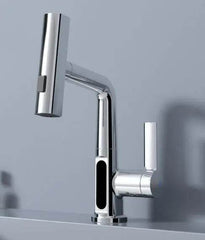 Intelligent Digital Display Faucet Pull-out Basin Faucet Temperature Digital Display Rotation - ProTrendyz