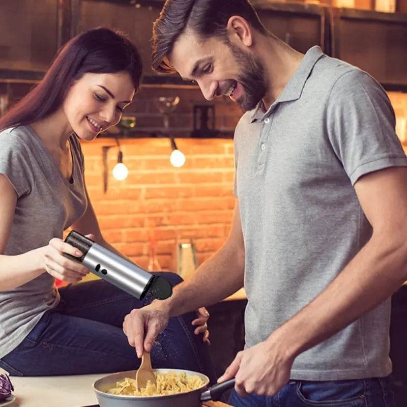Electric Food Corn Soybean Salt And Pepper Grinder Mill Machine Rechargeable Electric Pepper And Salt Grinder Set With LED Kitchen Gadgets - ProTrendyz