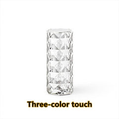 Nordic Crystal Lamp USB Table Lamps Bedroom Touch Dimming Atmosphere Diamond Night Light Rose Projector Lamp Decor - ProTrendyz