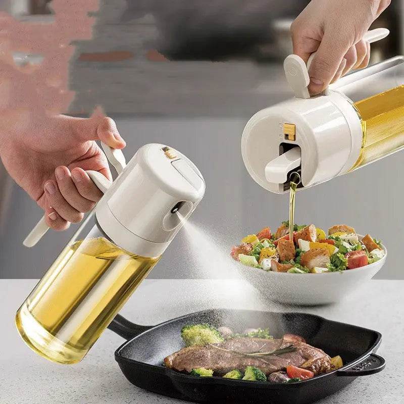 2 In 1 Oil Sprayer Bottle BBQ Cooking Oil Dispenser Olive Oil Pourers Sprayer Kitchen Baking Oil Mister Vinegar Bottle - ProTrendyz