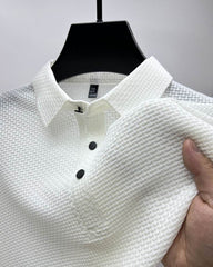 Mesh Ice Silk Short Sleeve T-shirt Mens Clothing - ProTrendyz