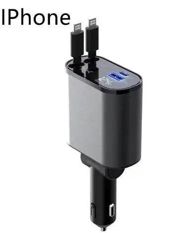 Metal Car Charger 100W Super Fast Charging Car Cigarette Lighter USB And TYPE-C Adapter US - ProTrendyz