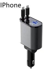 Metal Car Charger 100W Super Fast Charging Car Cigarette Lighter USB And TYPE-C Adapter US - ProTrendyz