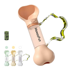 Mewoofun Pet Dog Water Bottle Feeder Bowl 2 in 1 Leak Proof Portable Food Bottle Pets Outdoor Travel Drinking Include Poop Bag - ProTrendyz