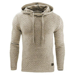 Men's Jacquard Sweater Long-sleeved Hoodie Warm Color Hooded Sweatshirt Jacket - ProTrendyz