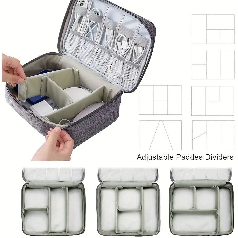 Electronics Organizer Travel Cable Organizer Bag Waterproof Portable Digital Storage Bag Electronic Accessories Case Cable Charger Organizer Case - ProTrendyz