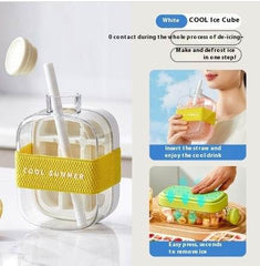 One-Click Molding Cooling Cup,Instant Ice Maker,Zero-Contact Design,Straw Included,Curling Mold,Portable & Stylish Chilled Drink - ProTrendyz