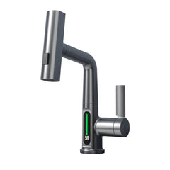 Intelligent Digital Display Faucet Pull-out Basin Faucet Temperature Digital Display Rotation - ProTrendyz