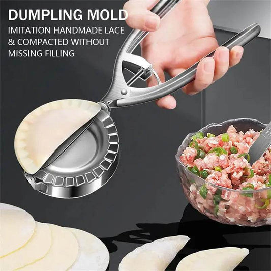 Kitchen Dumpling Mold Stainless Steel Dumpling Machine Pressing Home Baking Tool Skin Press Tool Dumpling Noodle Manual Kitchen Gadgets Dumpling Making Tools - ProTrendyz