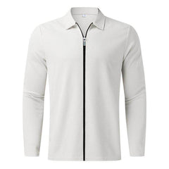 Men's Clothing Waffle Style Zipped Lapel Jacket Outdoor Sports Tops - ProTrendyz