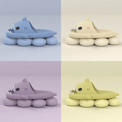 Adult's Slippers Indoor Outdoor Funny Shark Cartoon - ProTrendyz