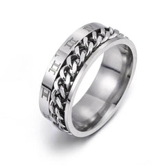 Roman Letter Rotatable Chain Rings Men Digital Titanium Steel RingFor Couple High Quality Multifunctional Bottle Opener Ring Spinner Jewelry Punk Gifts US - ProTrendyz