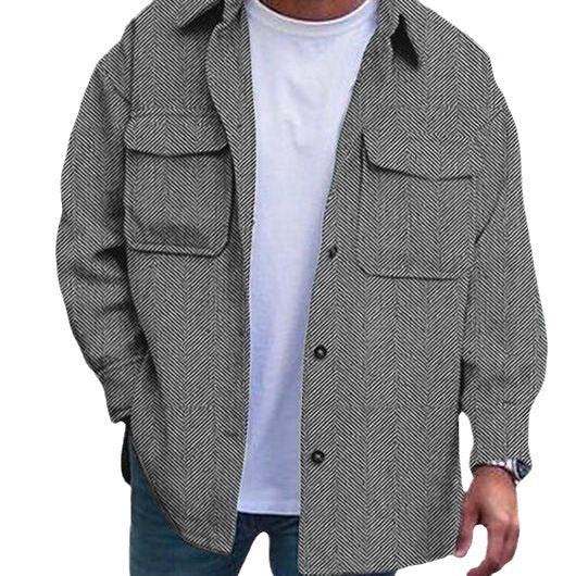 Coat Men Polo Collar Top Men Fashion Work Clothes - ProTrendyz