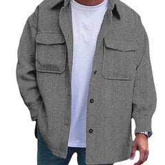 Coat Men Polo Collar Top Men Fashion Work Clothes - ProTrendyz